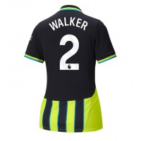 Camiseta Manchester City Kyle Walker #2 Visitante Equipación para mujer 2024-25 manga corta